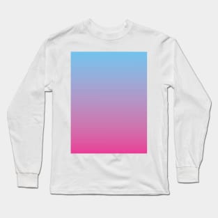 Blue Lavender Pink Ombre Fade Sunset Gradient Long Sleeve T-Shirt